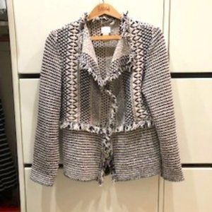 Chico's loose fitting knit casual jacket size 1Petite